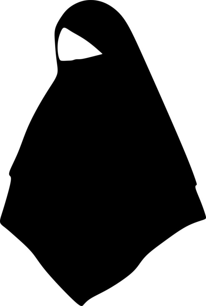 vector silhouet beeld van moslim vrouw met hijaab, Arabisch vrouw. voor logo sjabloon icoon hijab op te slaan moslim op te slaan enz. grafisch illustratie