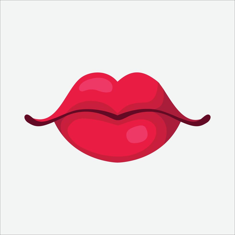 vrij vector vrouw rood lippen