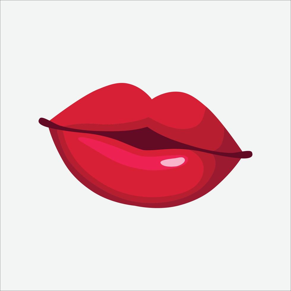 vrij vector vrouw rood lippen