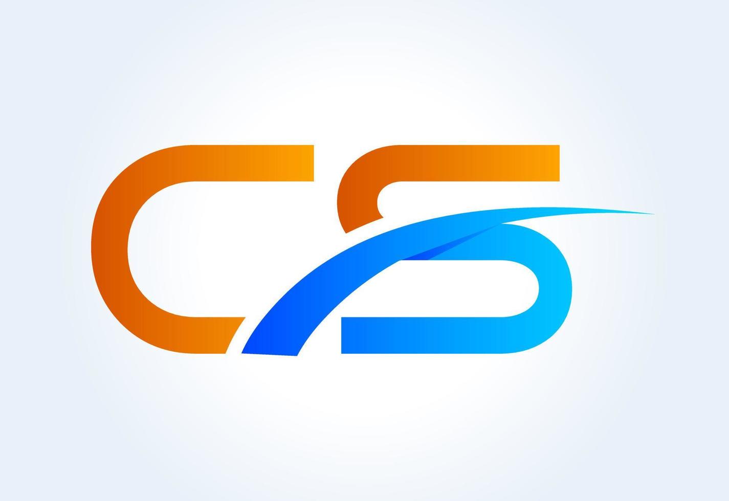 helling c s brief logo ontwerp, met zucht, vector ontwerp concept