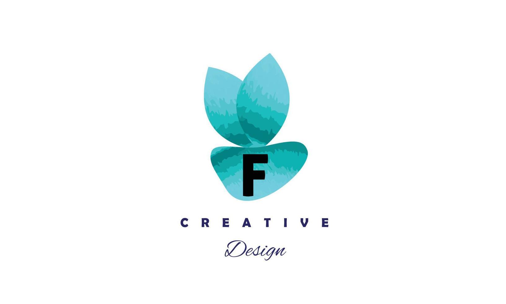 f alfabet ontwerp vector met water kleur borstel icoon creatief modern modieus logo Aan wit achtergrond