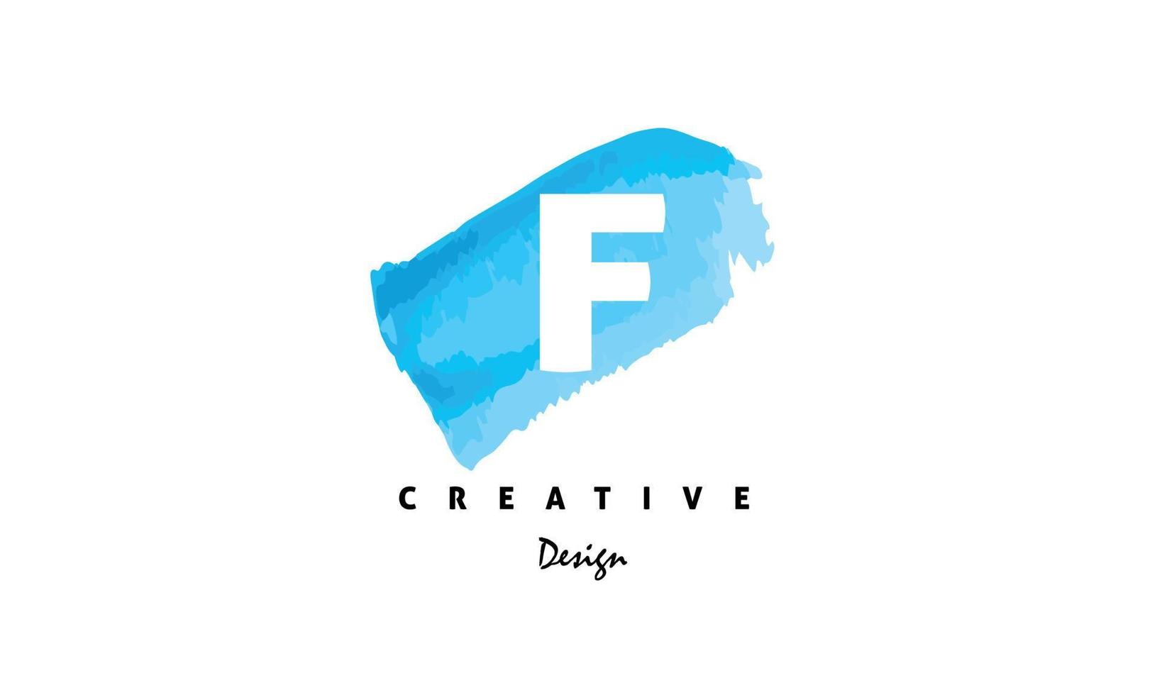 f alfabet ontwerp vector met water kleur borstel icoon creatief modern modieus logo Aan wit achtergrond