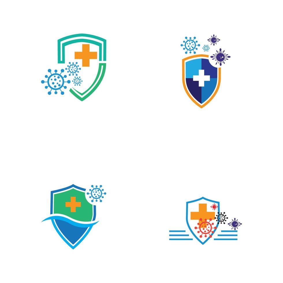 virus bescherming logo vector