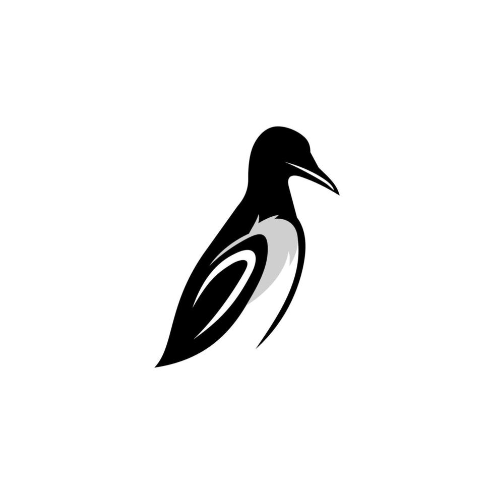 murre logo ontwerp icoon. dik gefactureerd murre logo ontwerp inspiratie. murre dier logo ontwerp sjabloon. dier symbool logo. vector