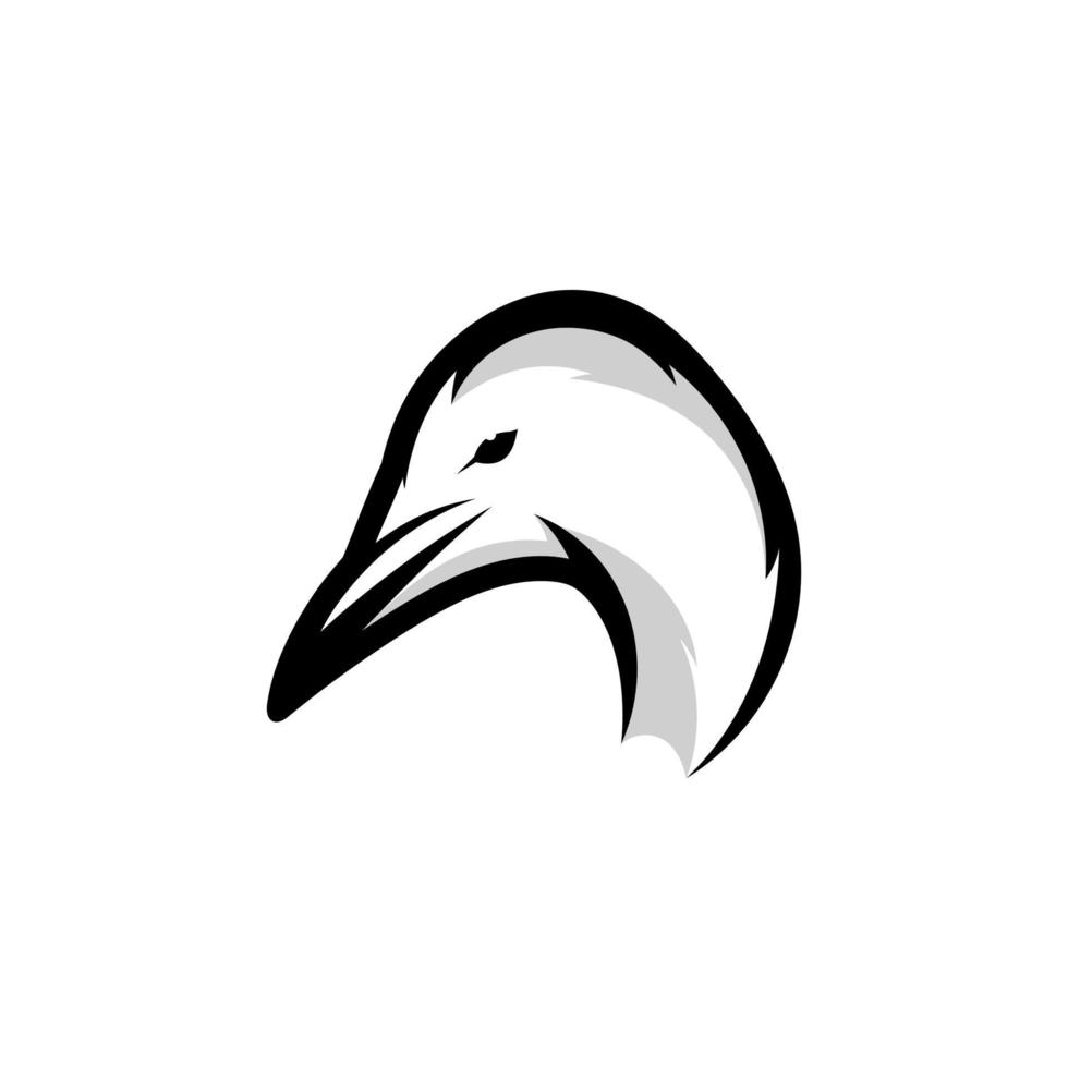 murre logo ontwerp icoon. dik gefactureerd murre logo ontwerp inspiratie. murre dier logo ontwerp sjabloon. dier symbool logo. vector