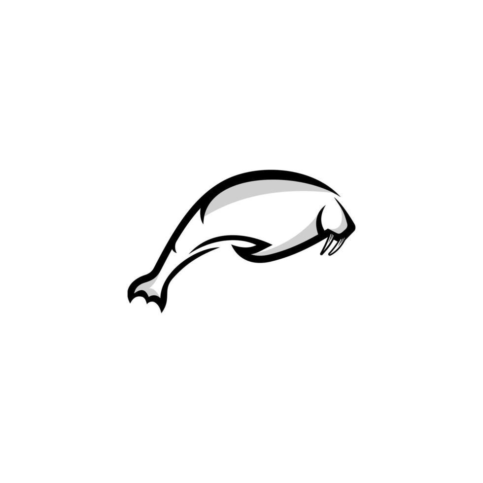walrus logo ontwerp icoon. walrus logo ontwerp inspiratie. artic dier logo ontwerp sjabloon. dier symbool logo. vector