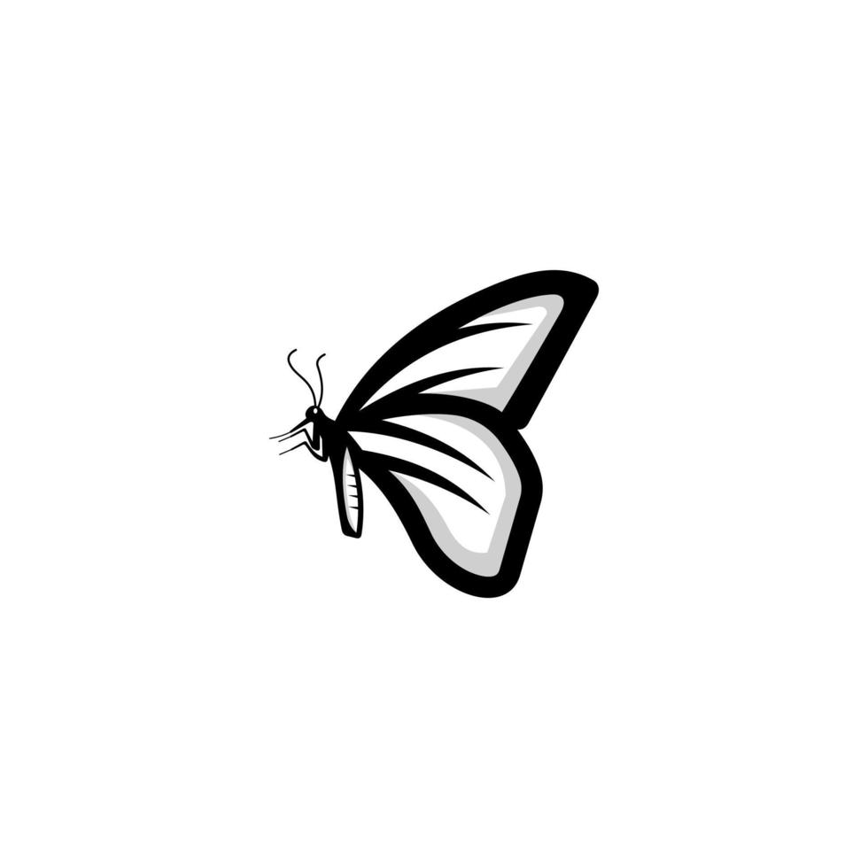 brief b zwart vlinder vector zwart wit illustratie geschikt voor allemaal industrieën.