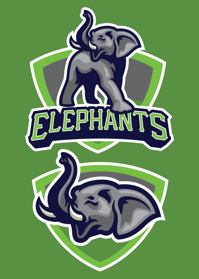 sport mascotte olifant vector