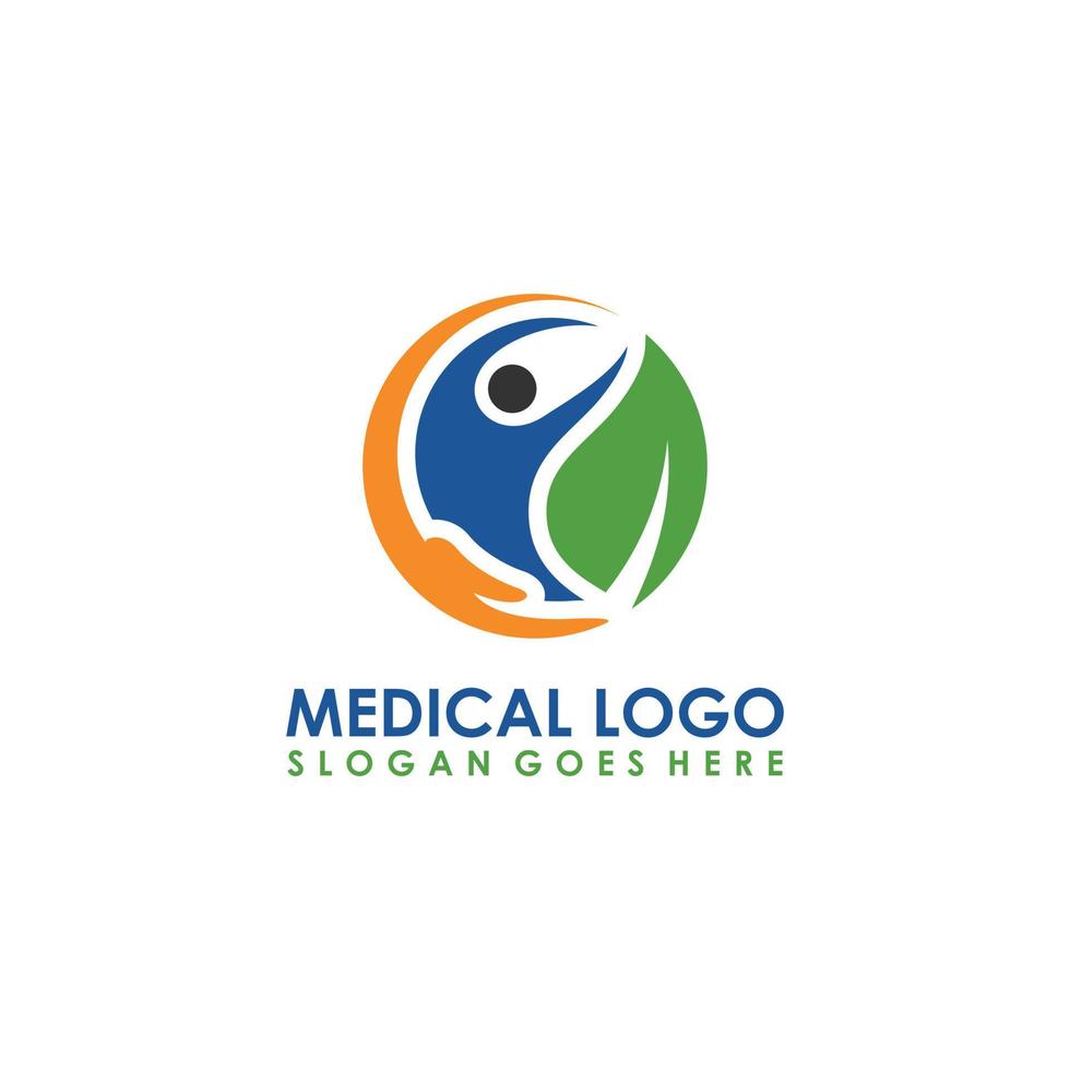 menselijk zorg logo ontwerp sjabloon vector
