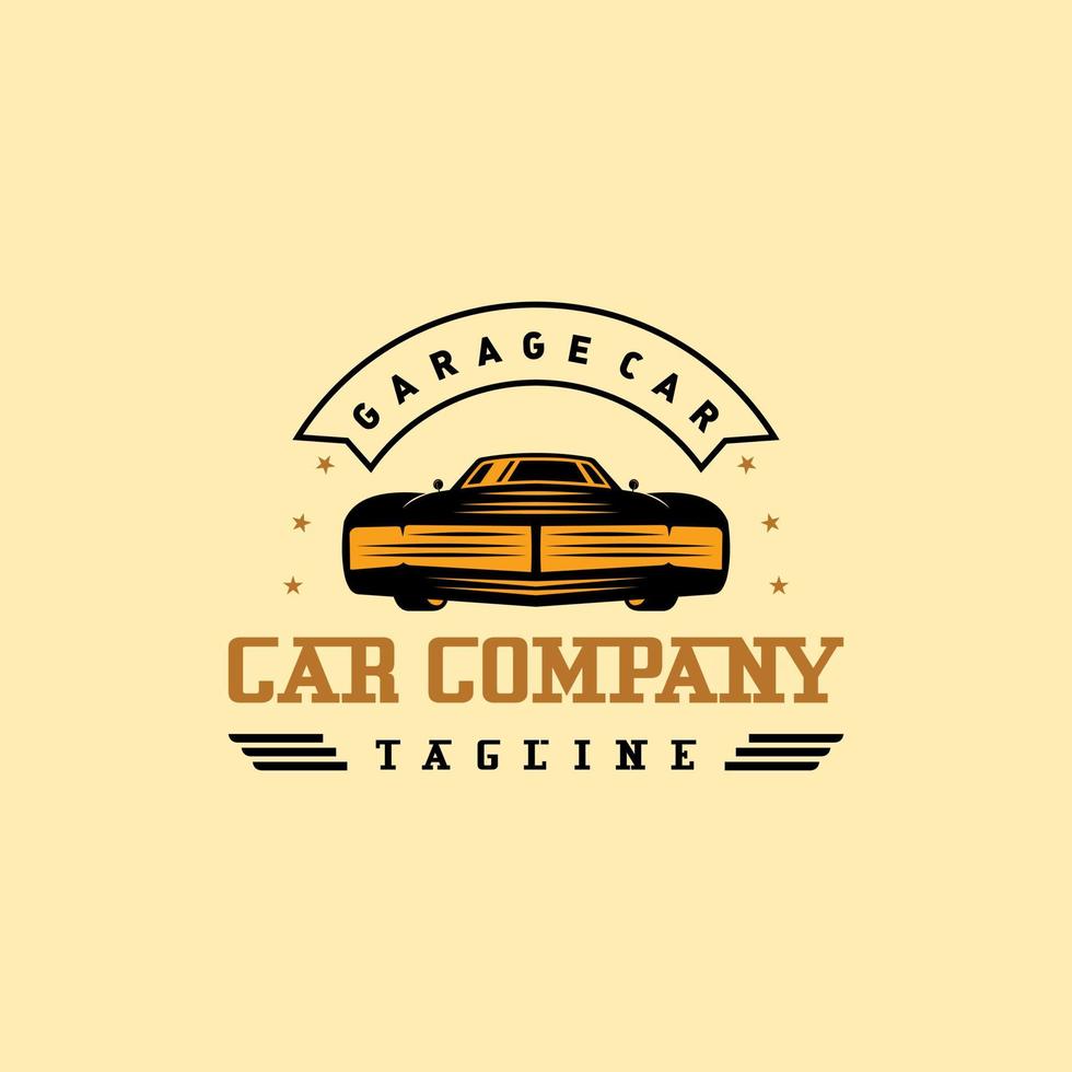 spier wijnoogst auto logo ontwerp. geweldig een spier auto logo. een spier auto logo. vector