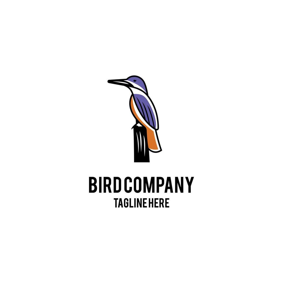 ijsvogel vogel logo ontwerp. geweldig een ijsvogel vogel logo. een ijsvogel vogel logo. vector