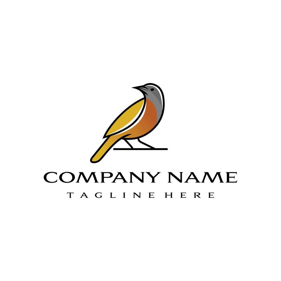 mobiel wiel vogel logo ontwerp sjabloon. geweldig een wielewaal vogel met oranje fuit logo. een wielewaal vogel lijn kunst logo. vector