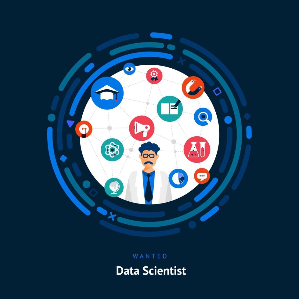 data scientist vaardigheden gezocht vector