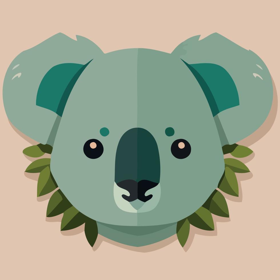 gemeenschappelijk koala herbivoor zoogdier dier gezicht vector