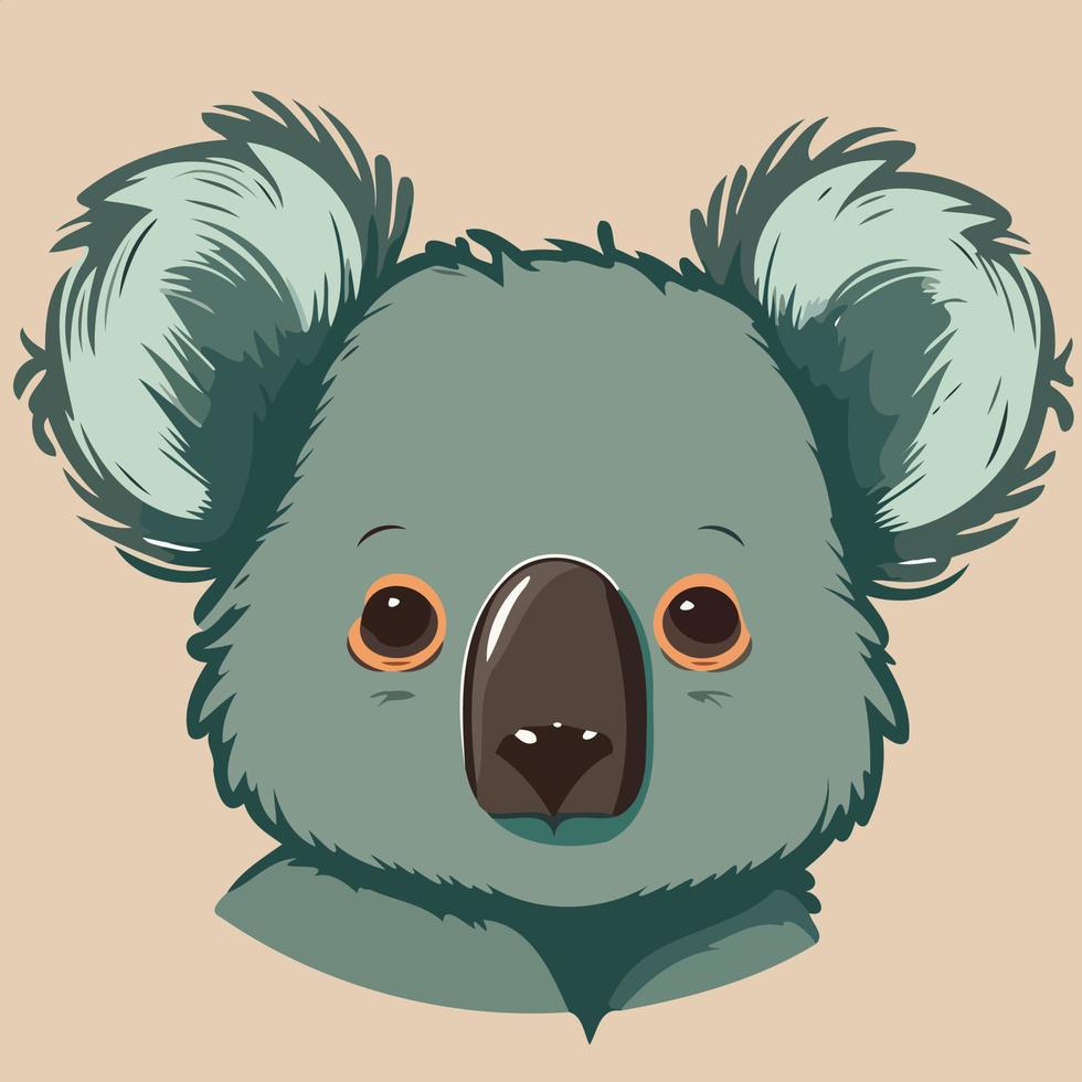 gemeenschappelijk koala herbivoor zoogdier dier gezicht vector