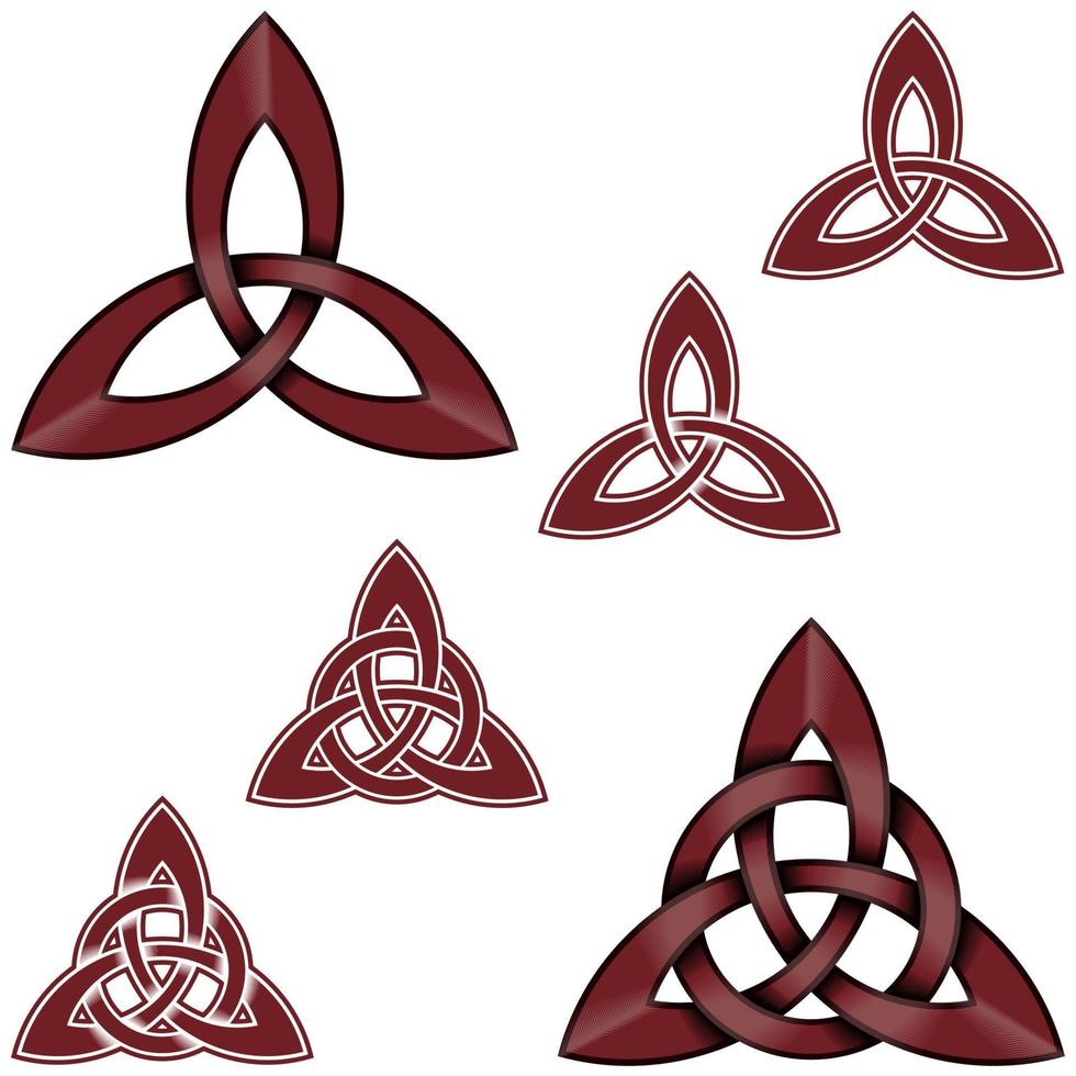 illustratie van wicca-symbool, met elkaar verweven symbool met cirkel, allemaal op witte achtergrond vector