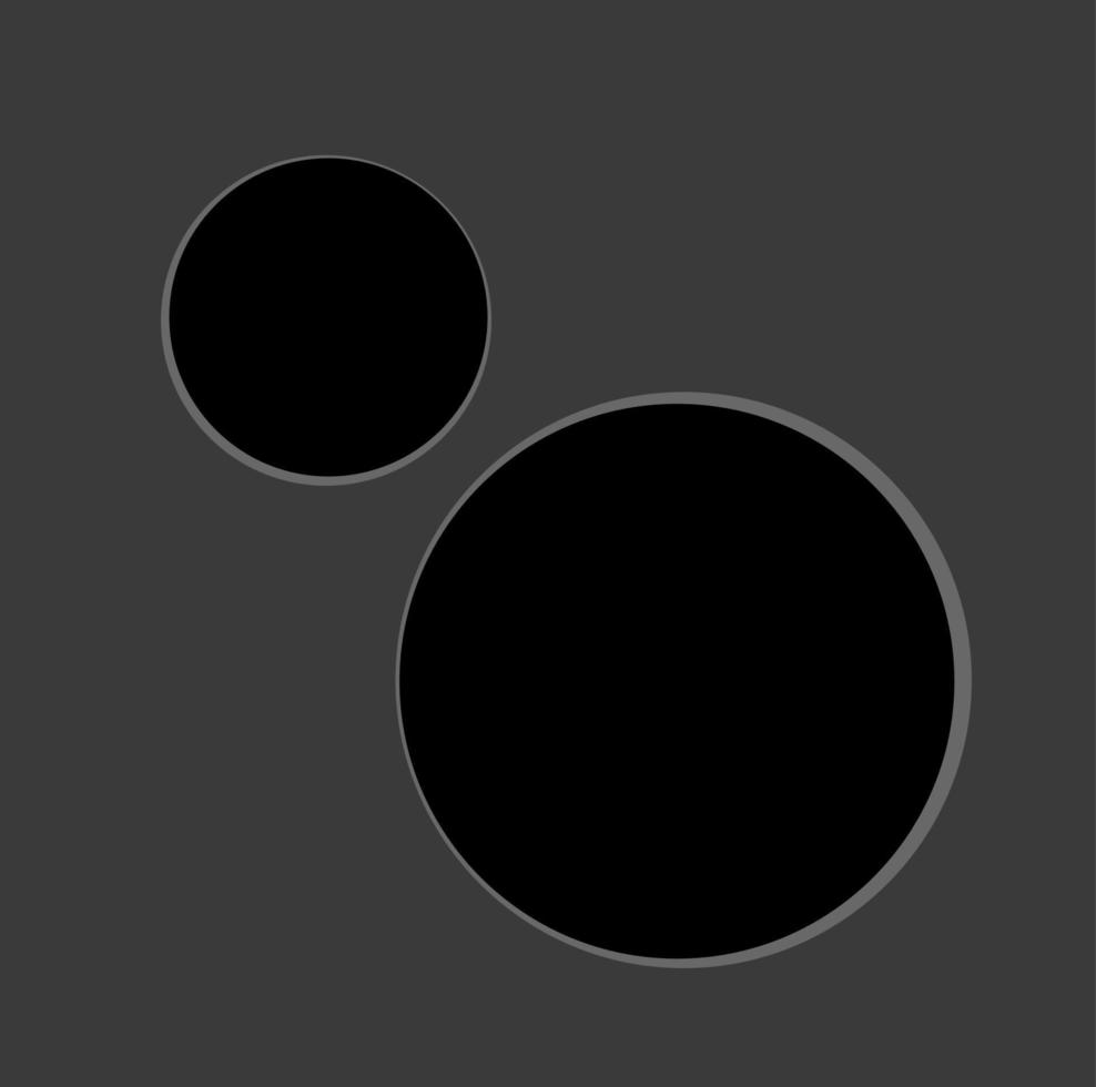 twee zwart gaten vector icoon. blackhole monogram.