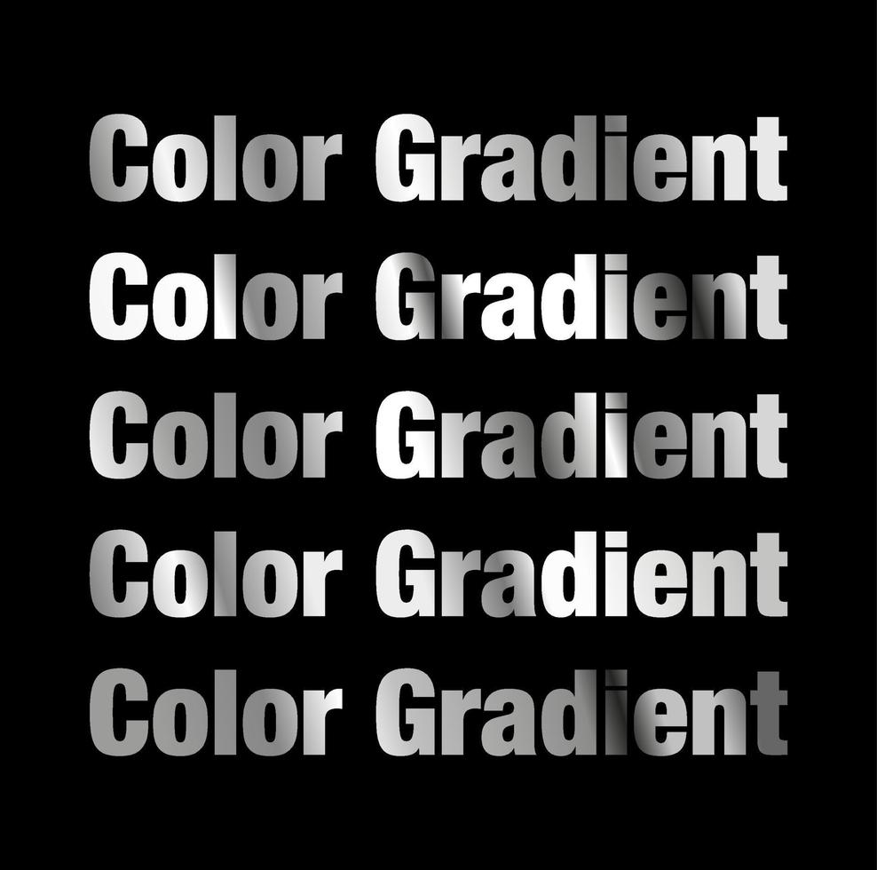 zilver tekst kleur hellingen icoon.kleur hellingen. vector