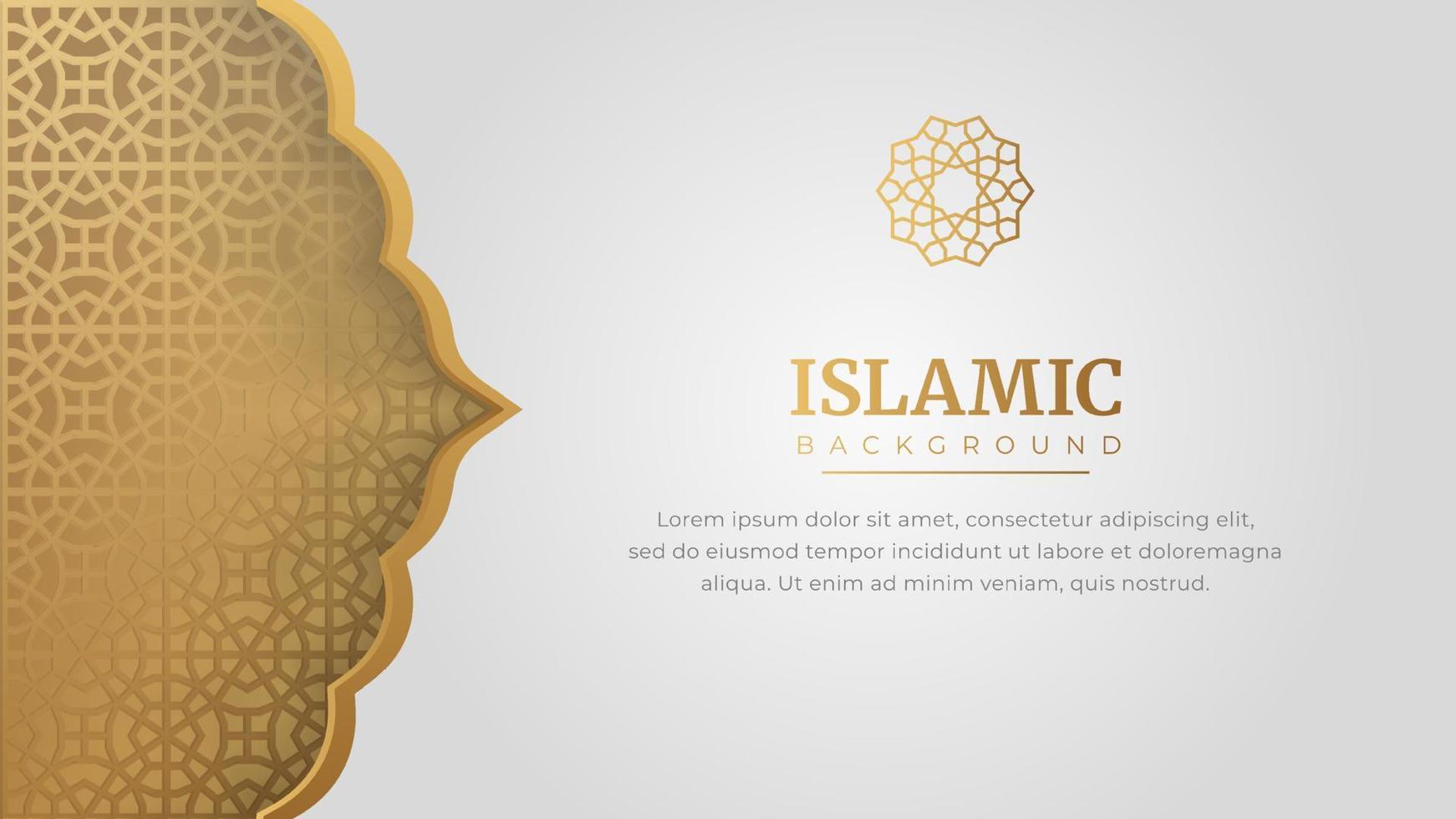 Arabisch Islamitisch elegant wit luxe kader ornament achtergrond vector