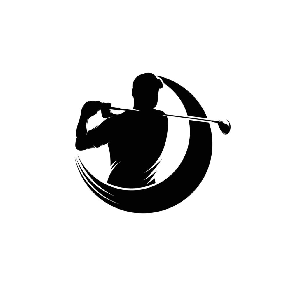 golf sport logo ontwerp inspiratie vector