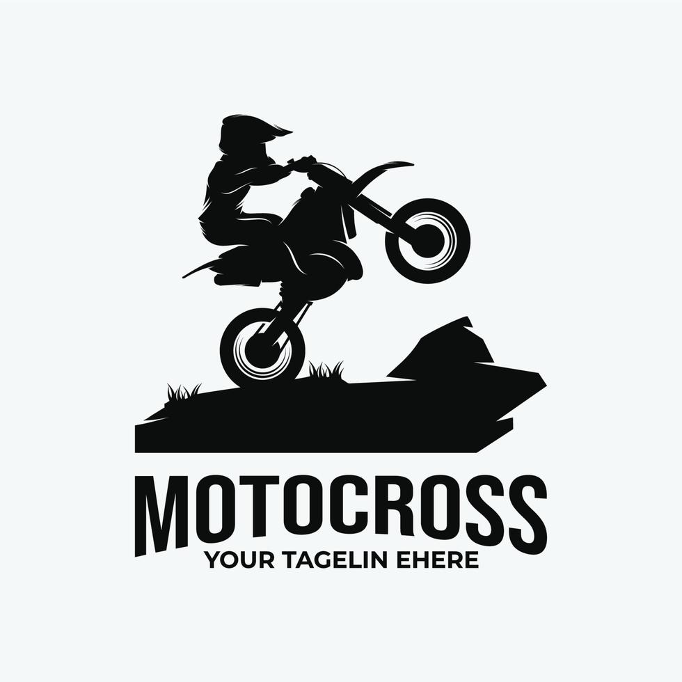 kinderen motorcross logo ontwerp sjabloon vector