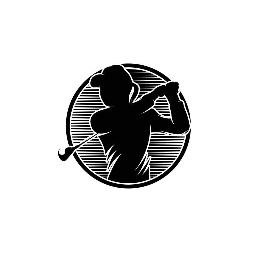 golf sport logo ontwerp inspiratie vector