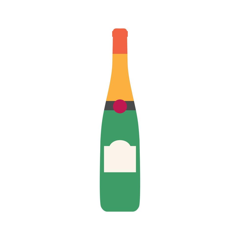 wijn vlak ontwerp vector illustratie geïsoleerd Aan wit achtergrond. oud wijn fles icoon. vlak illustratie van oud wijn fles vector icoon voor web ontwerp