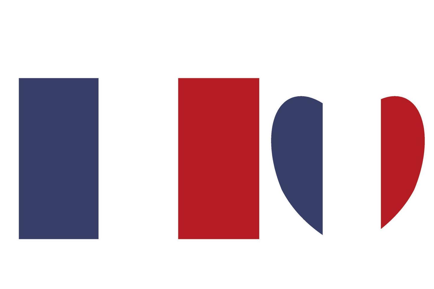 Frankrijk vlag vector isoleren banier afdrukken illustratie vrij vector