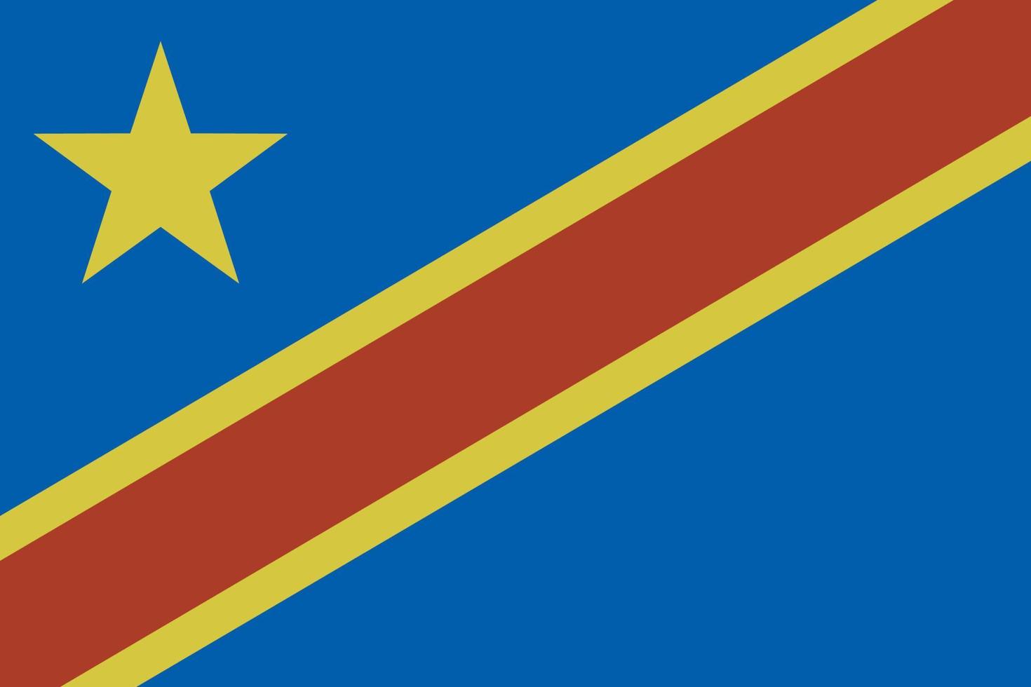 democratisch republiek van de Congo vlag. nationaal Congo vlag. vrij vector