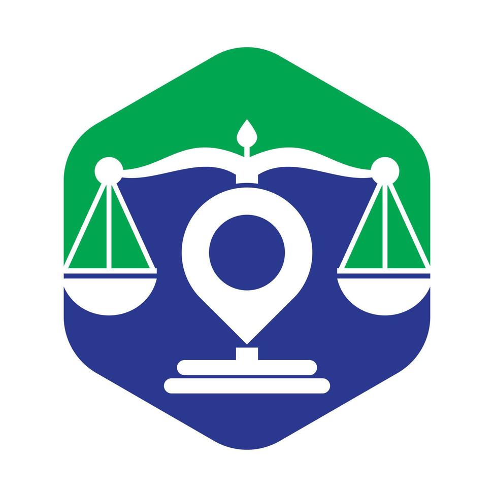 gerechtigheid punt logo vector sjabloon. creatief wet firma logo ontwerp concept.