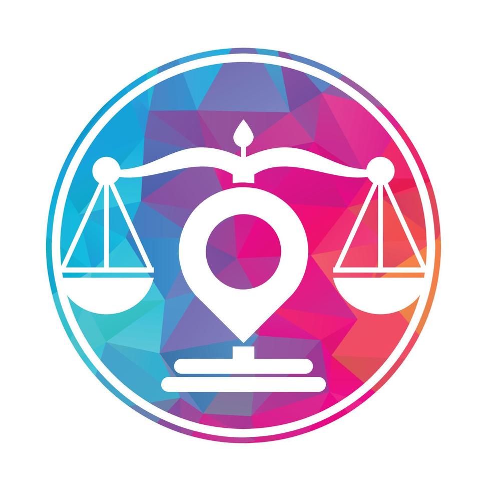 gerechtigheid punt logo vector sjabloon. creatief wet firma logo ontwerp concept.