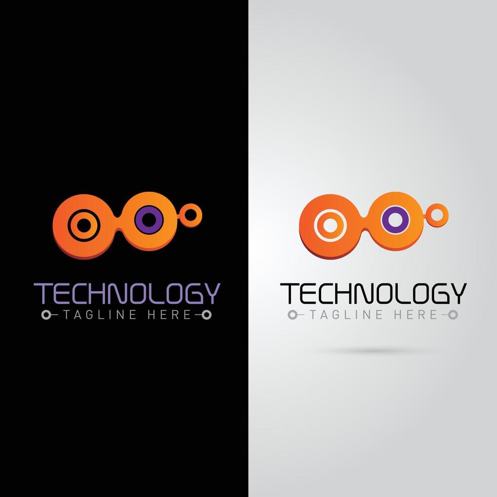 bedrijf en technologie logo's. vlak vector logo ontwerp sjabloon element