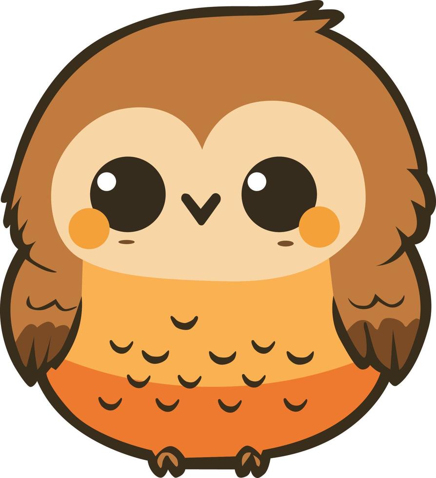 schattig uil vogel vector