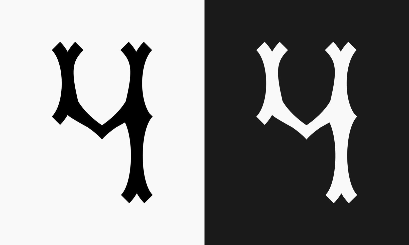 een ontwerp in de vorm van een aantal vier dat heeft een klassiek indruk en een gotisch voelen. geschikt voor gebruik net zo een logo of markeerstift vector