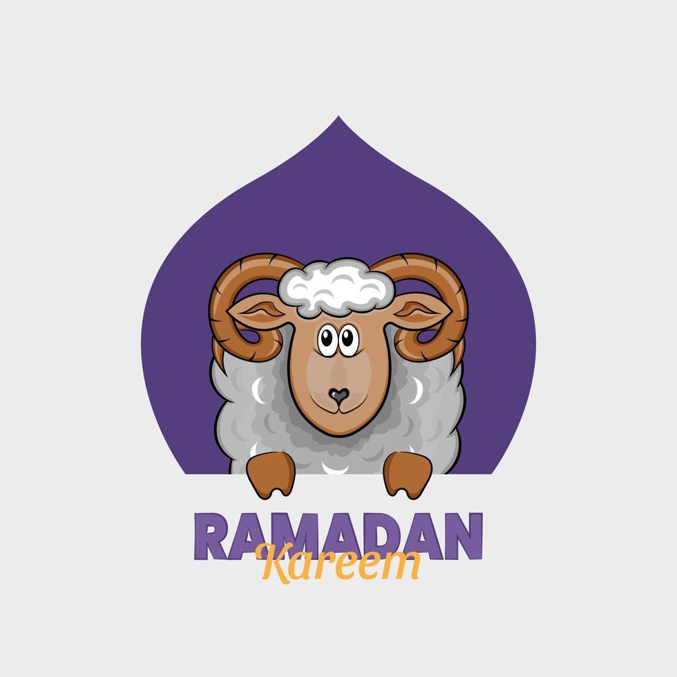 hand getrokken illustratie van ramadan kareem of eid al fitr dagen groet vector