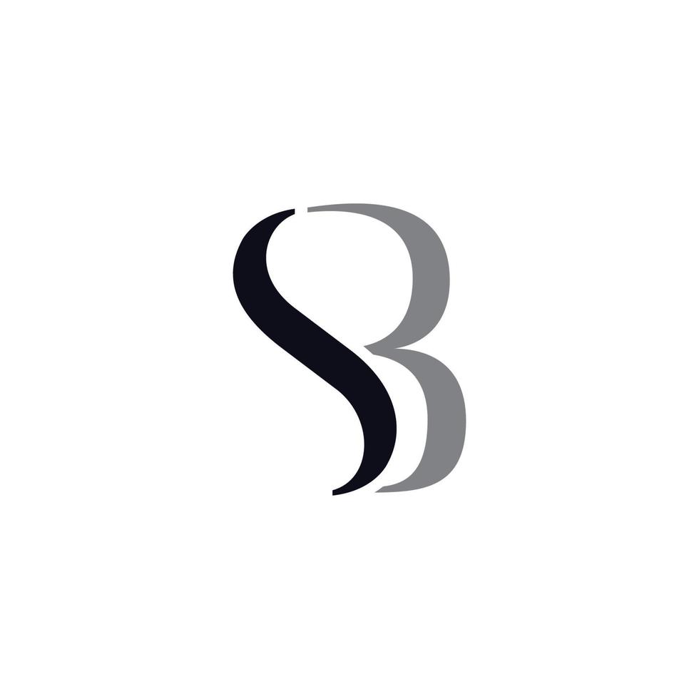 sb brief lodern logo ontwerp vector