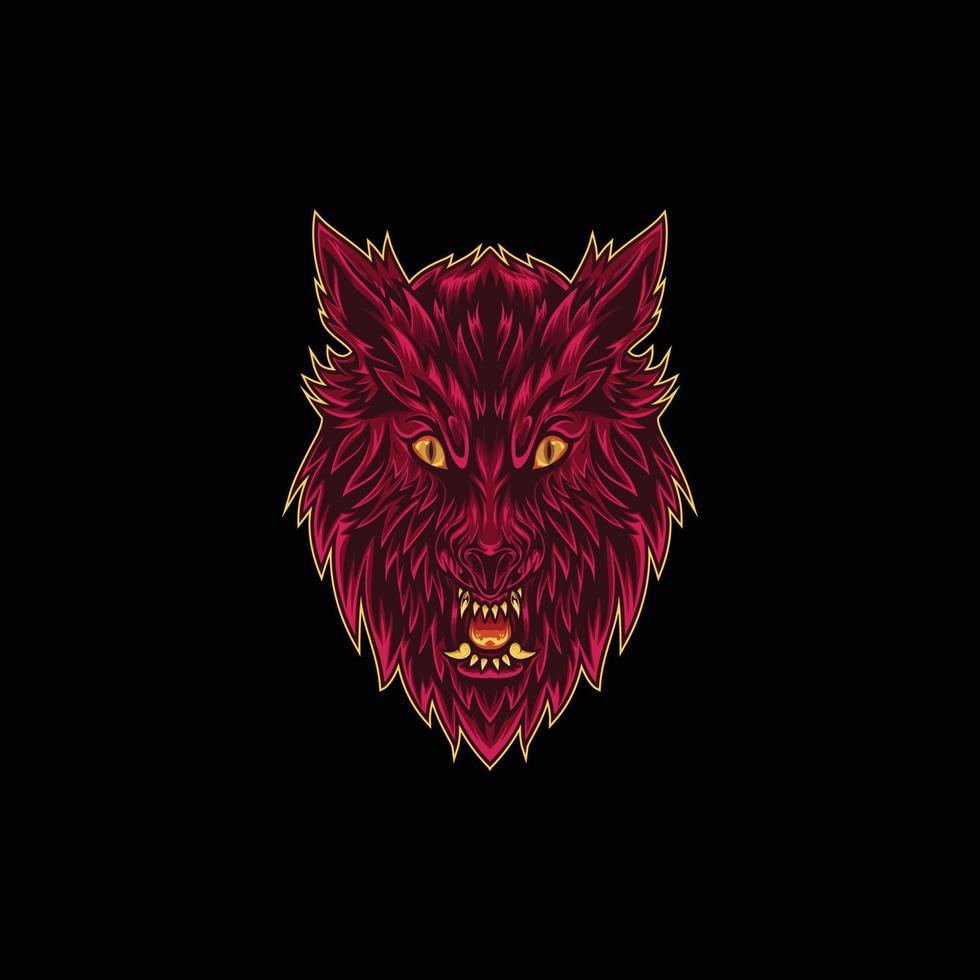 wolf hoofd vector