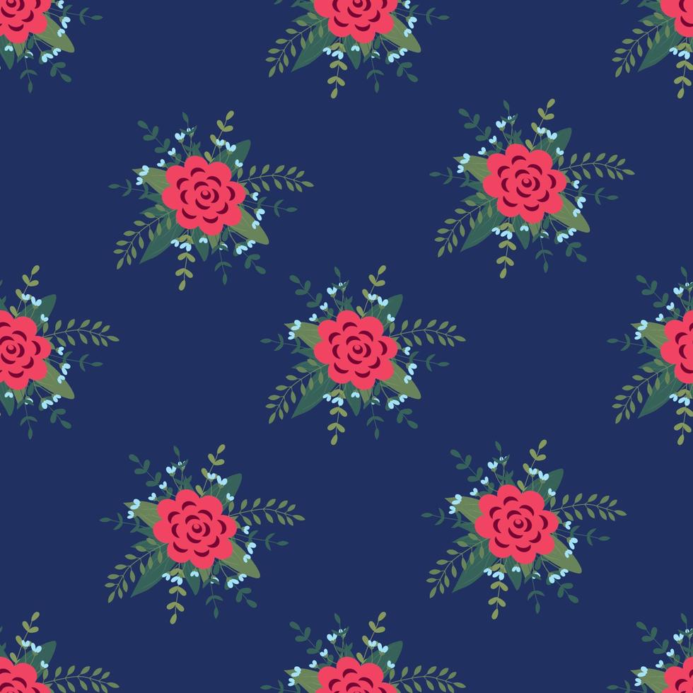 bloem arrangement naadloos patroon. achtergrond voor achtergronden, textiel, papieren, stoffen vector