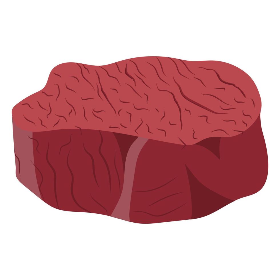 steak vlees. vector illustratie Aan een wit achtergrond.