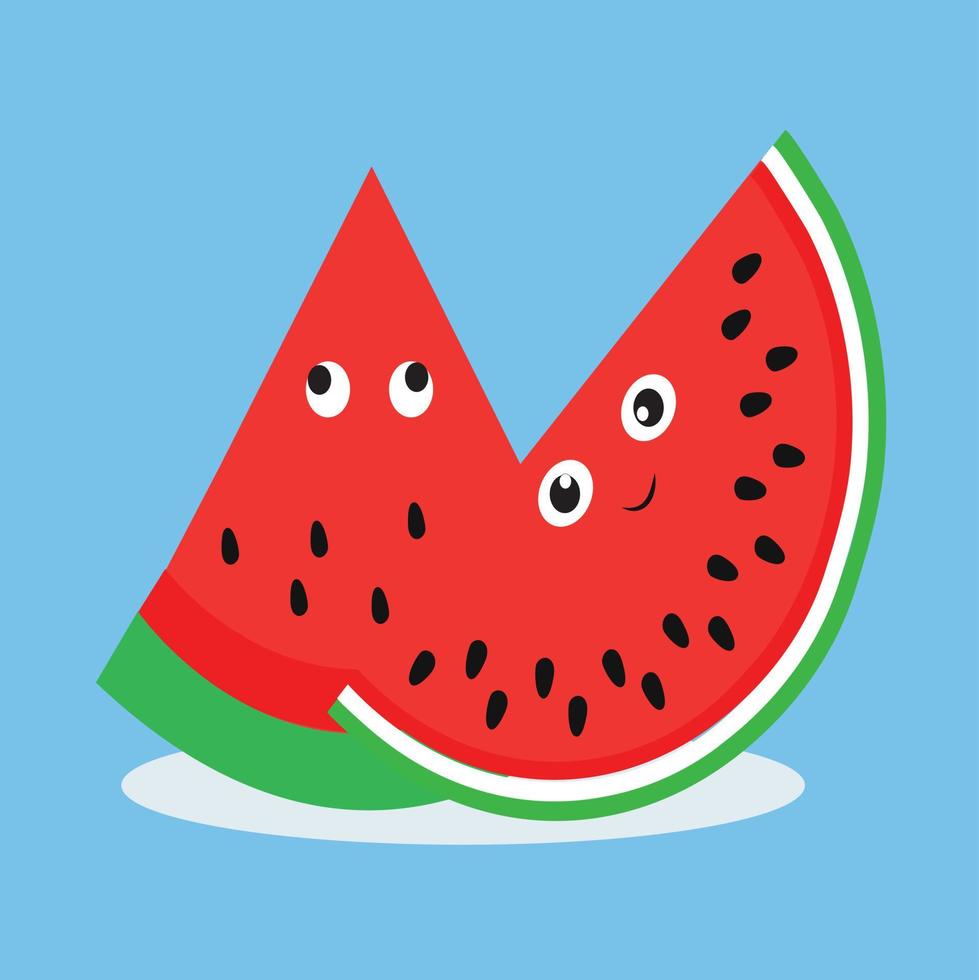 grappig fruit karakters. vrolijk voedsel emoji. tekenfilm vector illustratie. ananas, groen papaja, mango, aardbei, rood appel, geel banaan, oranje, blauw druif, watermeloen, kers