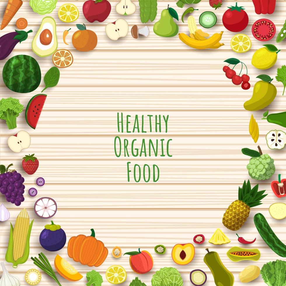 gezond biologisch voedsel vector