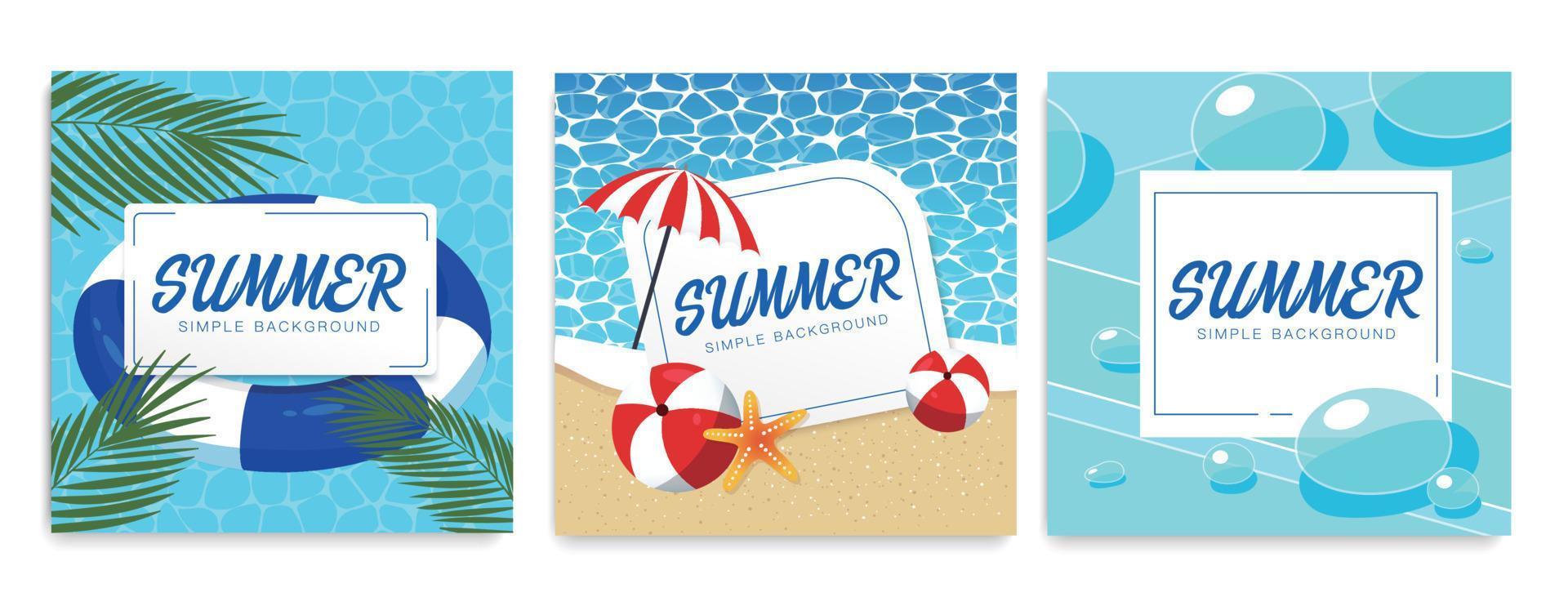 zomer uitverkoop achtergrond banners.vector illustratie sjabloon set. vector