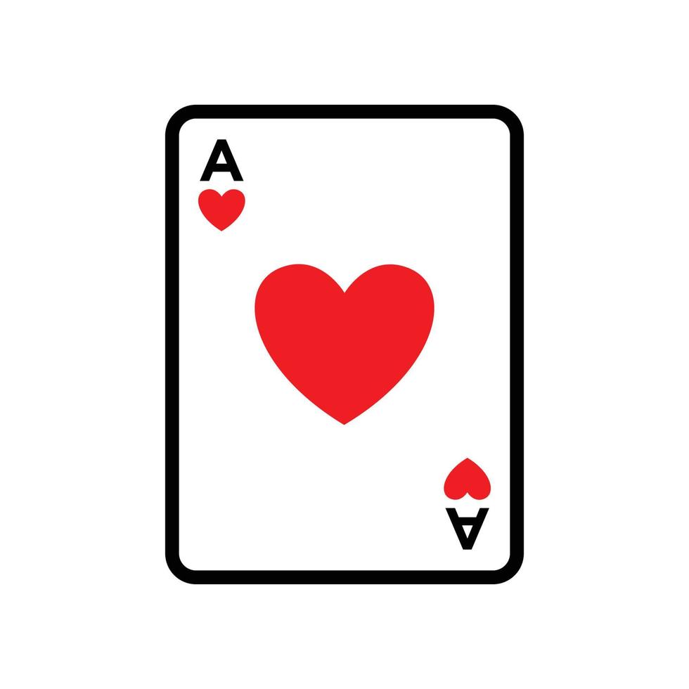 poker kaart icoon vector ontwerp sjabloon