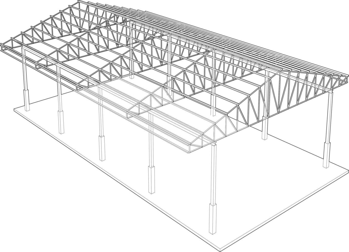 3d illustratie van gebouw structuur vector