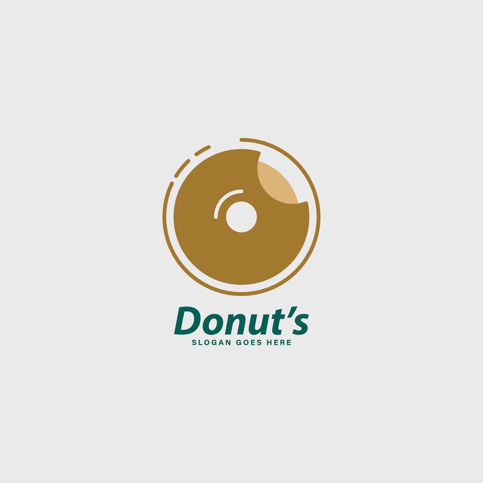 bakkerij donut logo gemakkelijk ontwerp idee vector