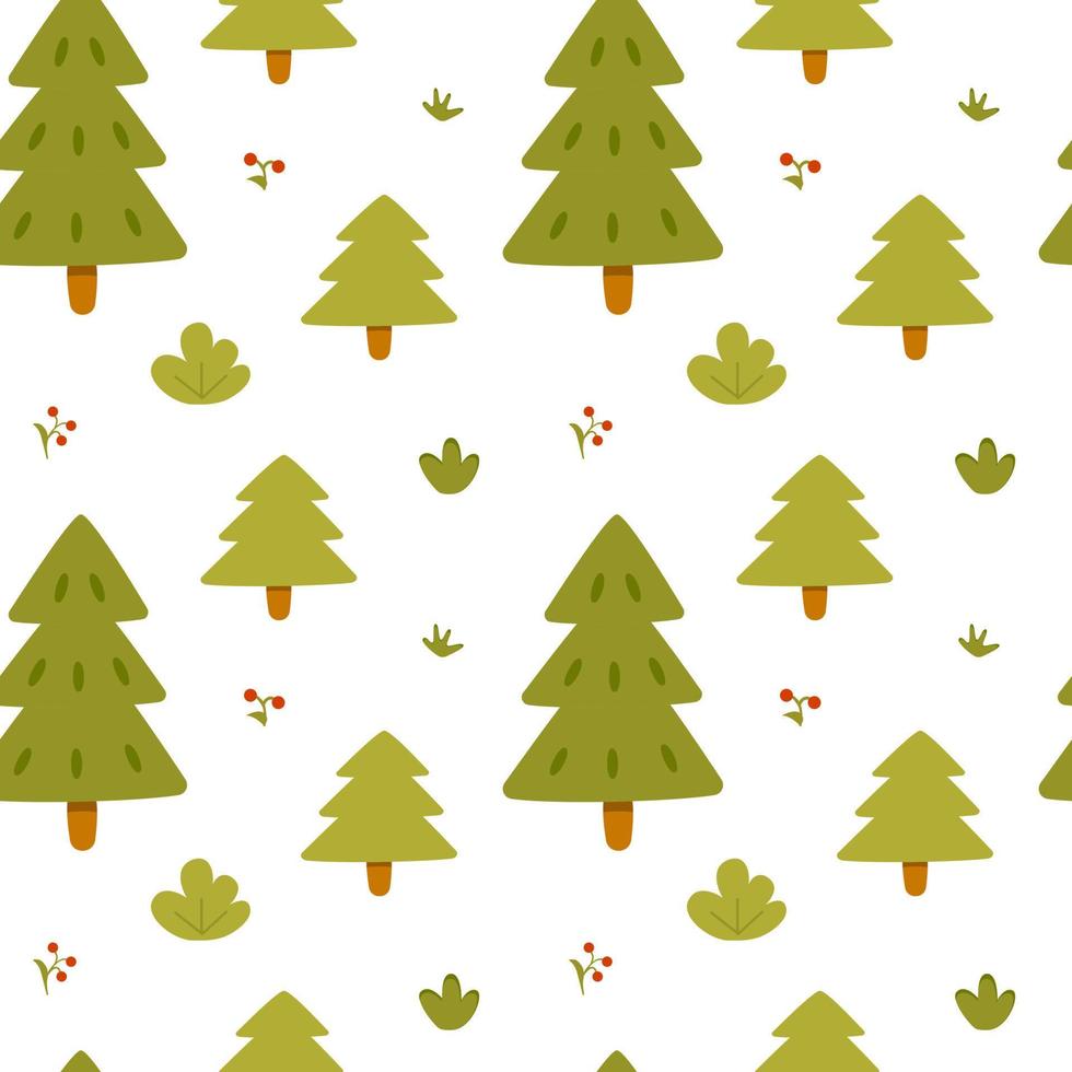 naadloos vector patroon. Woud Spar Kerstmis boom. vector illustratie.