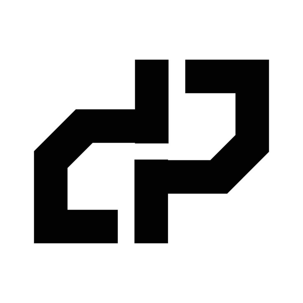 dp, dip initialen meetkundig bedrijf logo en vector icoon