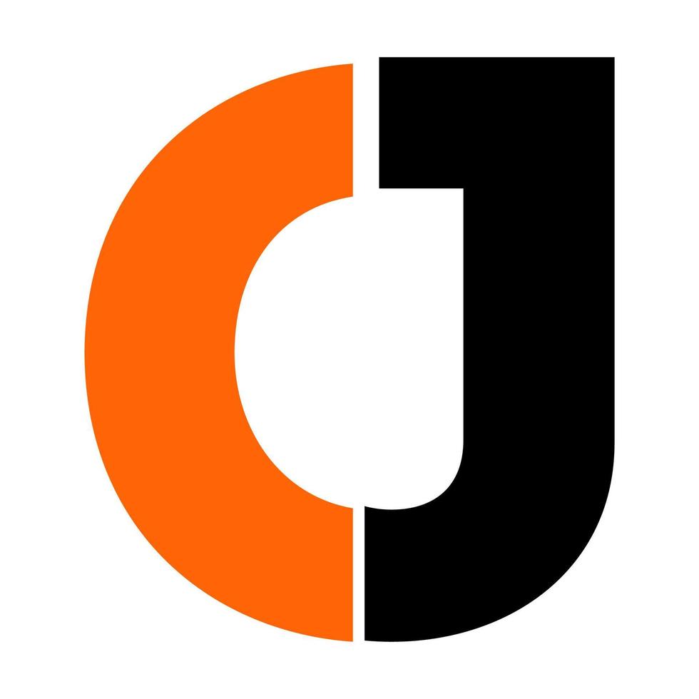 cj, cjo, cjd eerste meetkundig bedrijf logo en vector icoon