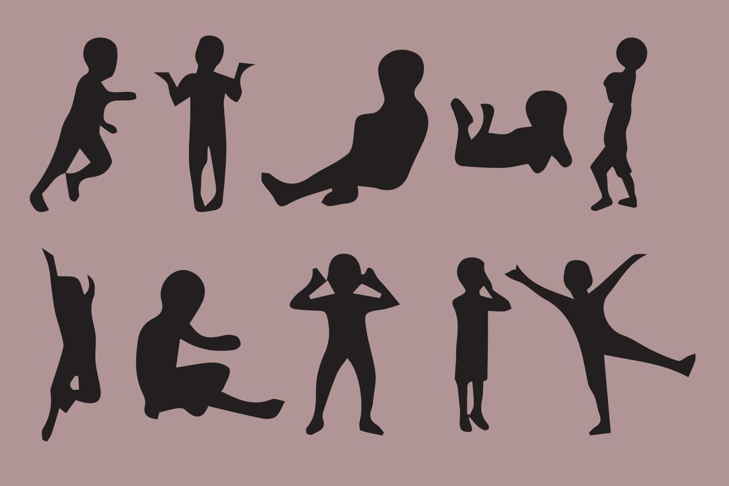 kinderen spelen silhouet ontwerp vrij vector