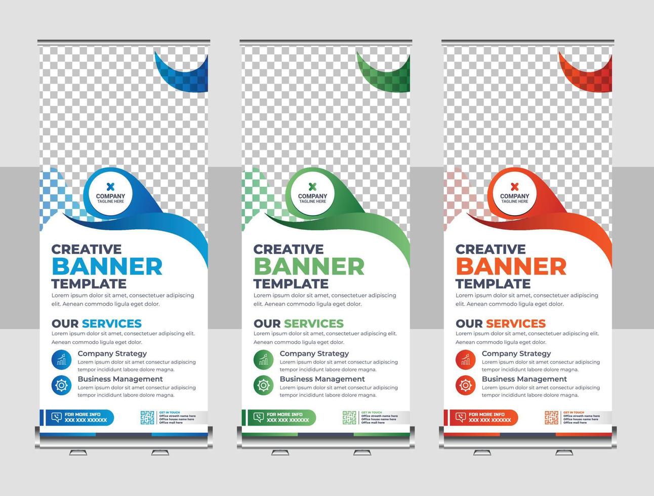 sjabloon voor zakelijke roll-up banner vector